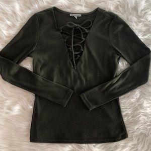 Charlotte Russe Green Long Sleeve